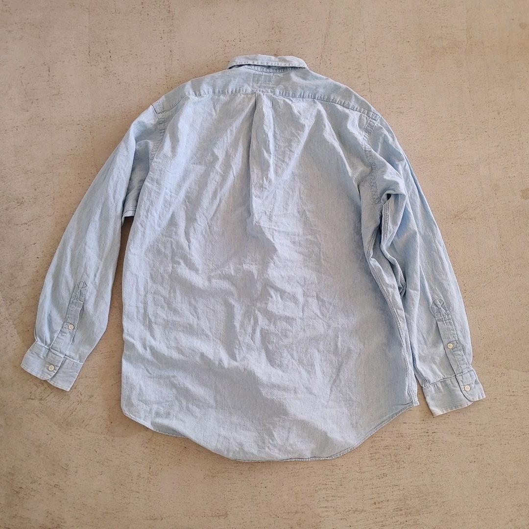 polo ralphlauren chambray shirts L ポロラルフローレン シャンブレーシャツ デニムシャツ L