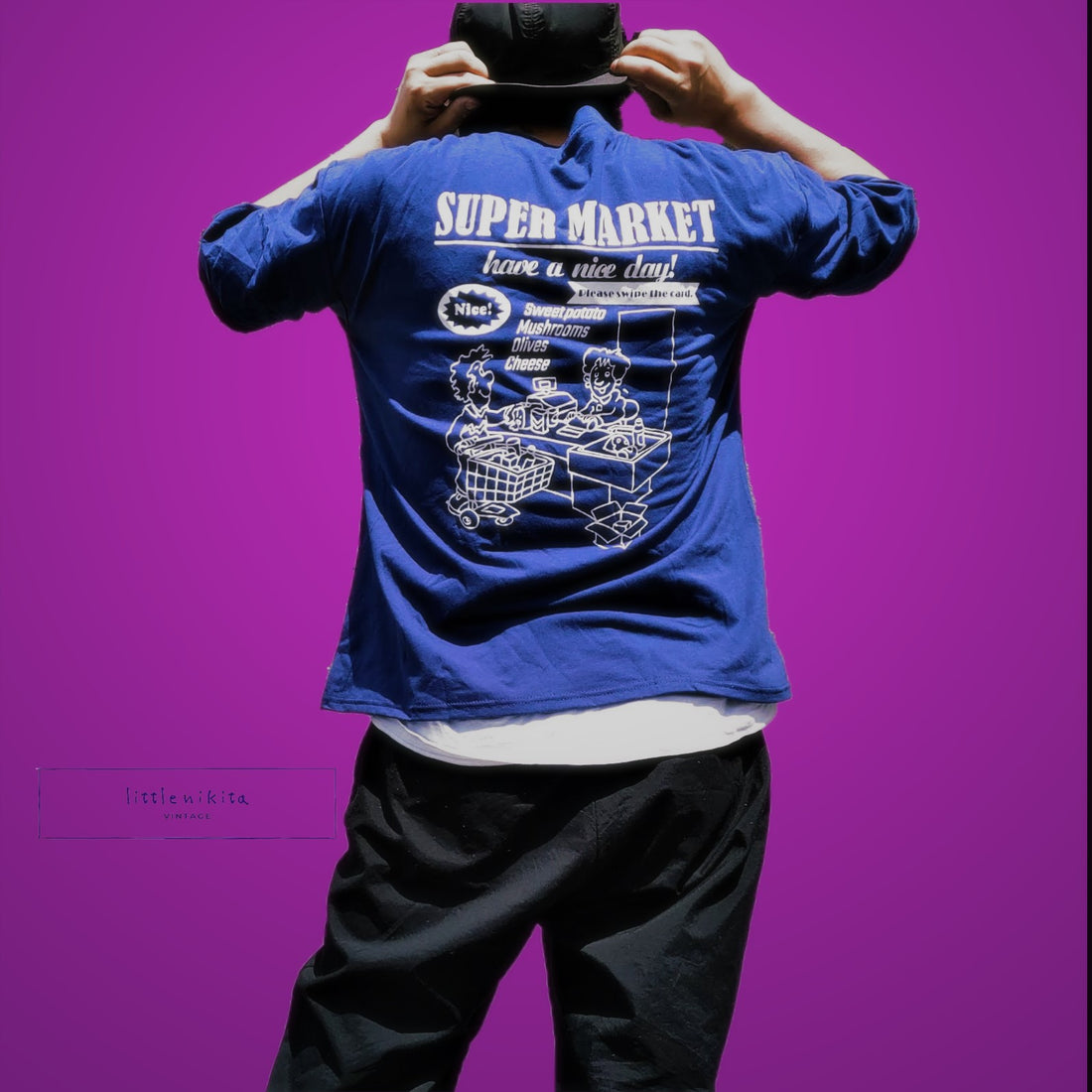 スーパーマーケット　プリント　Tシャツ　