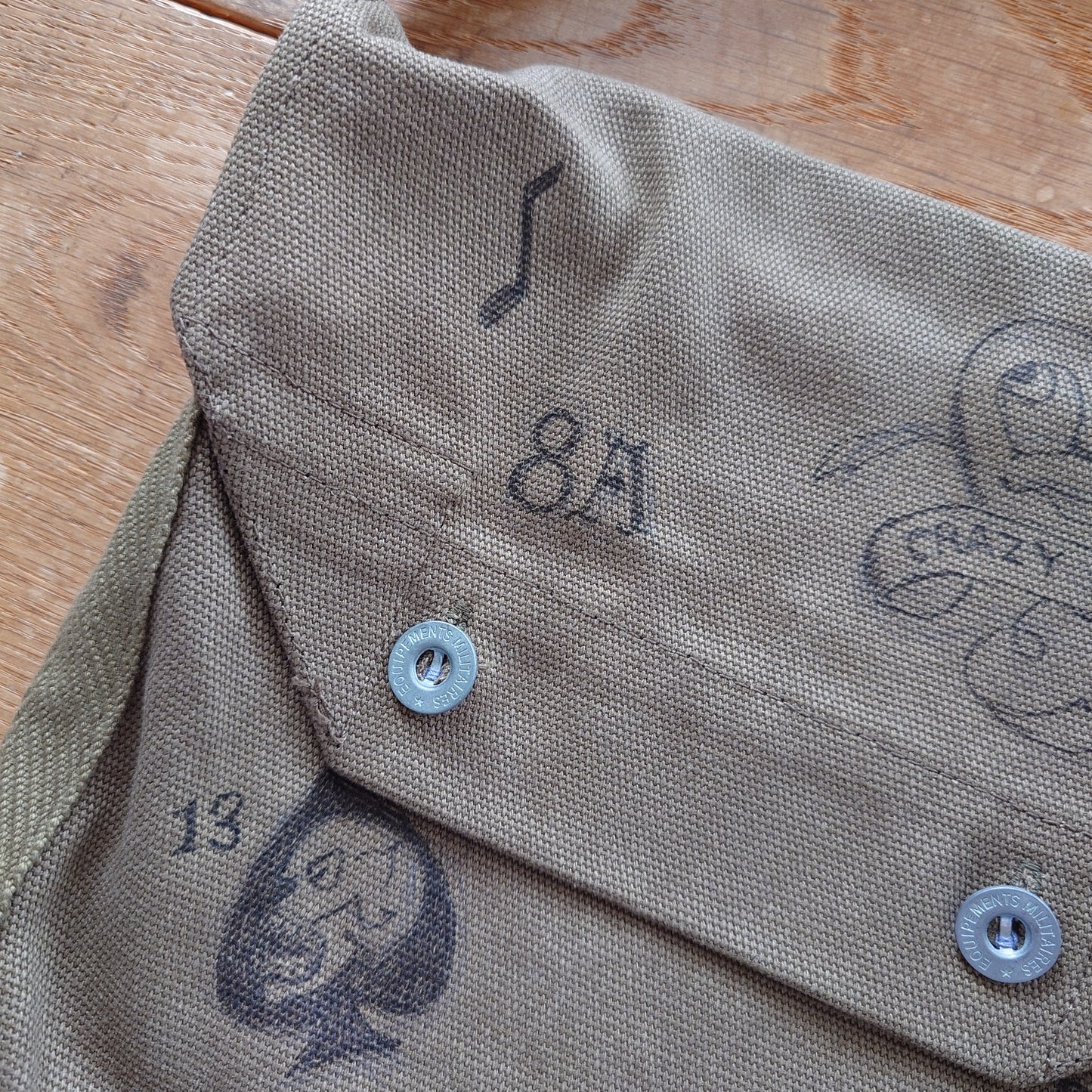 M38 French Breadbag Hand Drawing