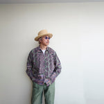 画像をギャラリービューアに読み込む, ETON batik print  shirts XLバティックプリント　総柄 長袖シャツ　XL エスニック柄
