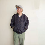 画像をギャラリービューアに読み込む, Used Silk100 blouson リブブルゾン　アウター　MA1　ドロップショルダー
