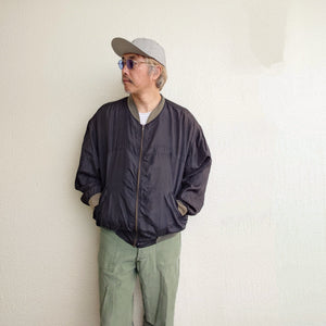 Used Silk100 blouson リブブルゾン　アウター　MA1　ドロップショルダー