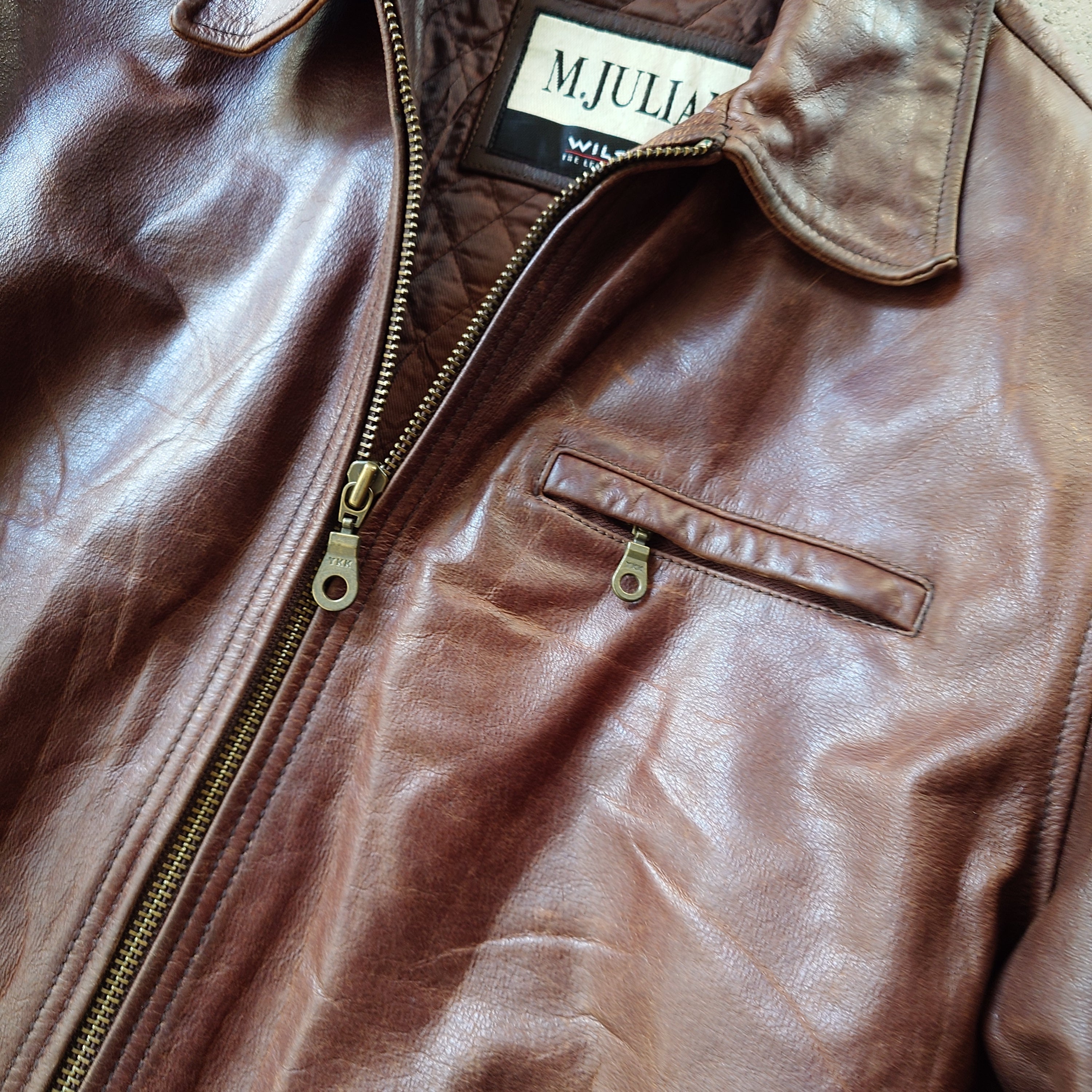 wilsons tracker leather jacket M USA