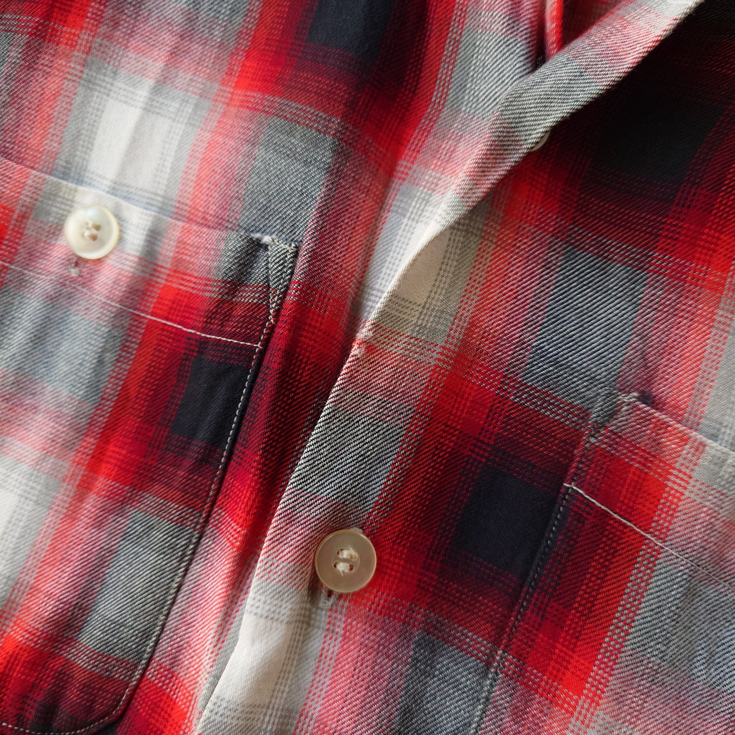 50's ombre rayon shirts 17-17 1/2