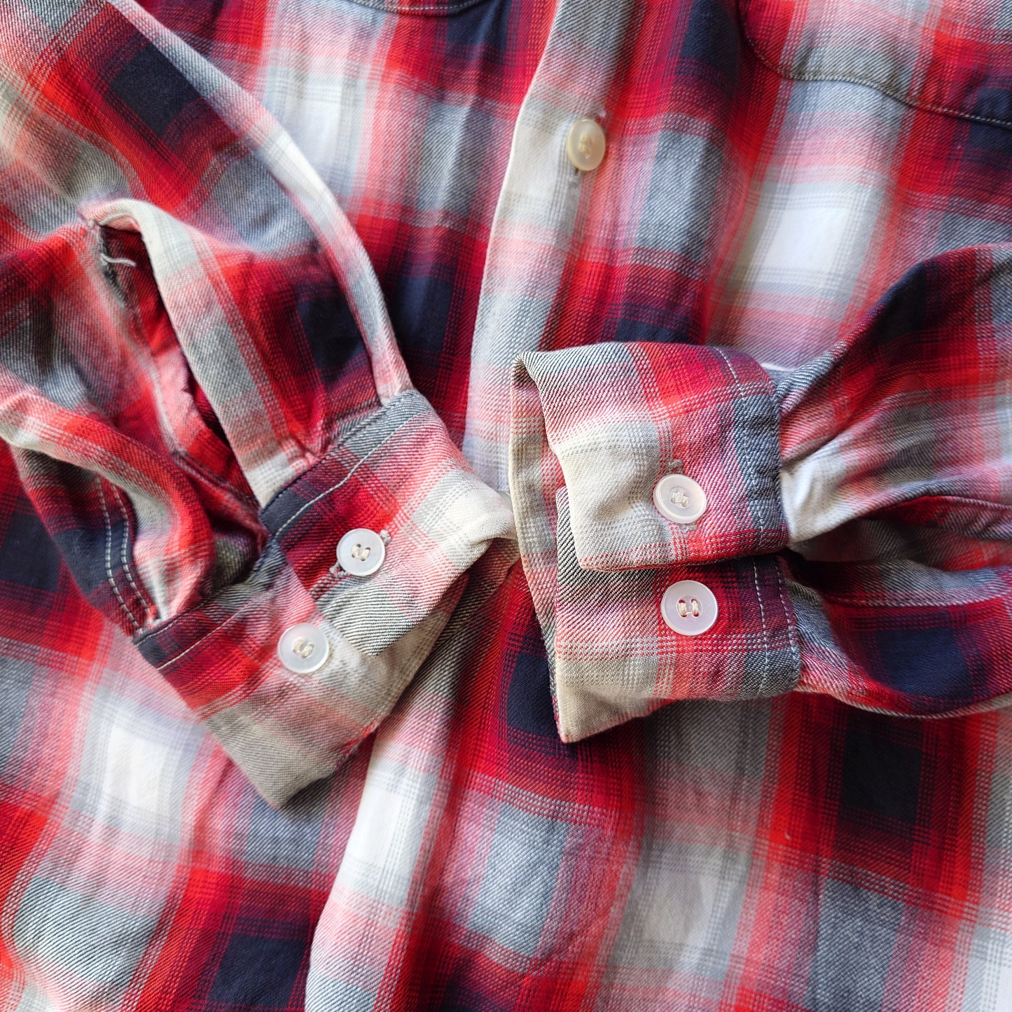 50's ombre rayon shirts 17-17 1/2