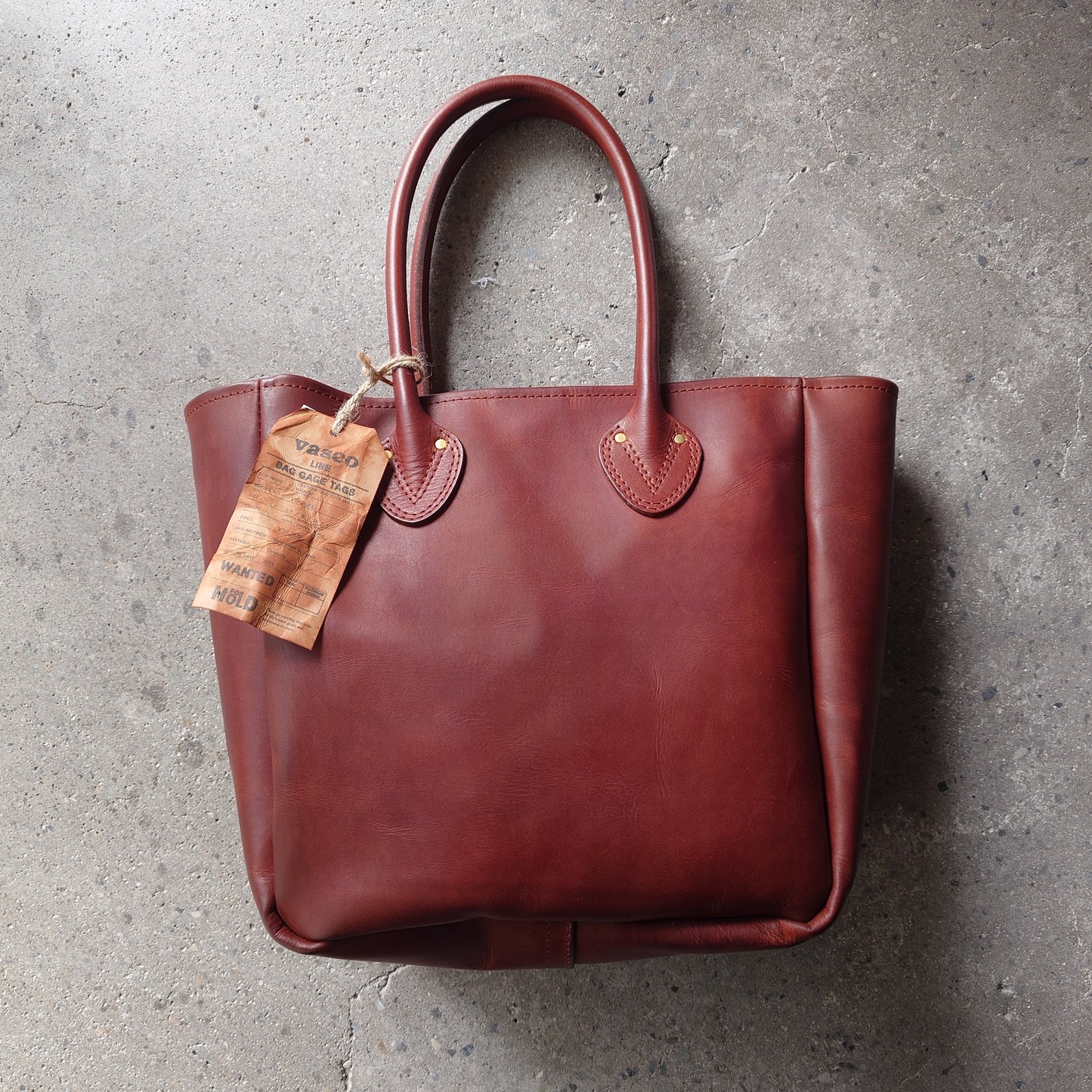 VASCO LEATHER OLD TOTE BAG-MIDIUM　ヴァスコ　レザートートバッグ