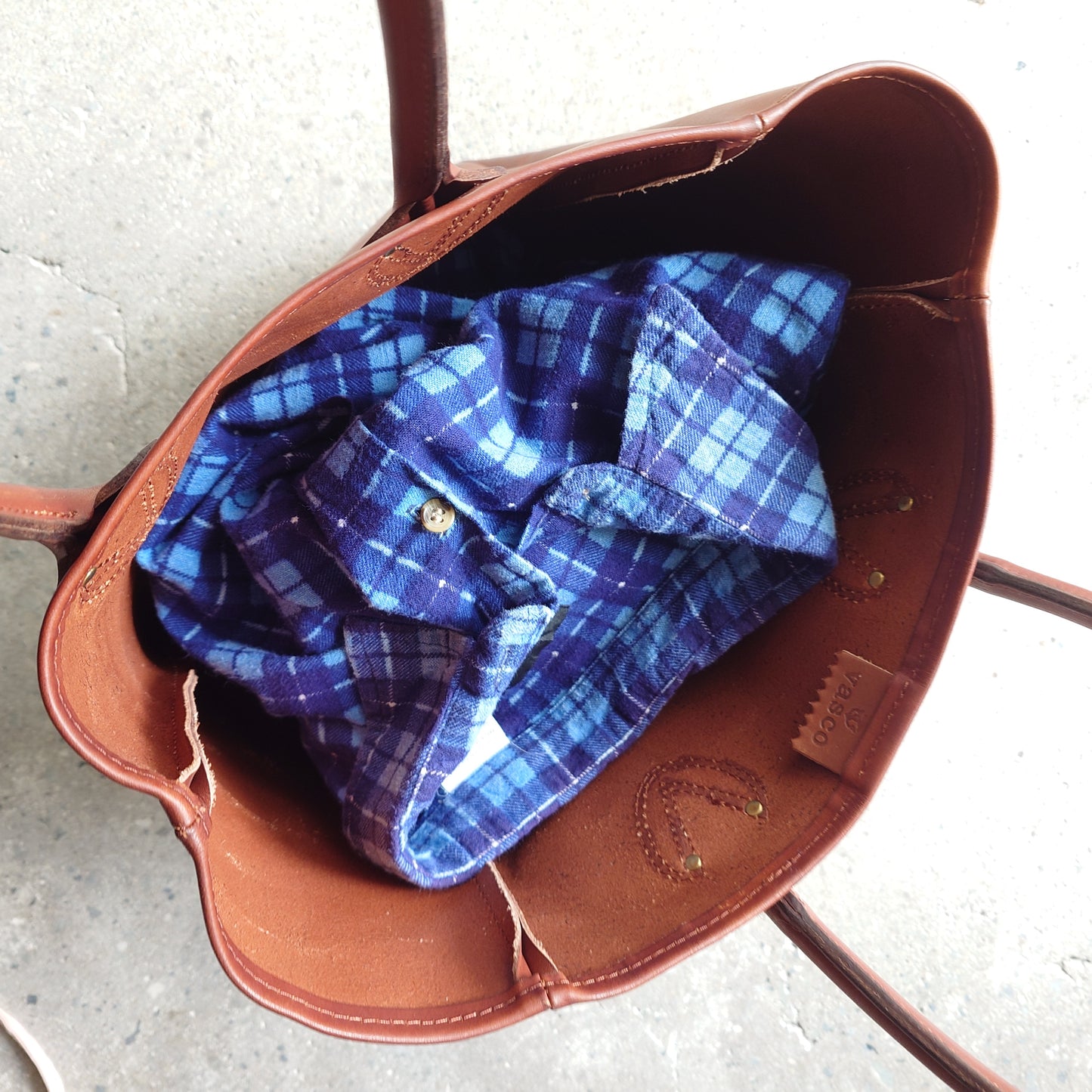 VASCO LEATHER OLD TOTE BAG-LARGE ヴァスコ　レザートートバッグ