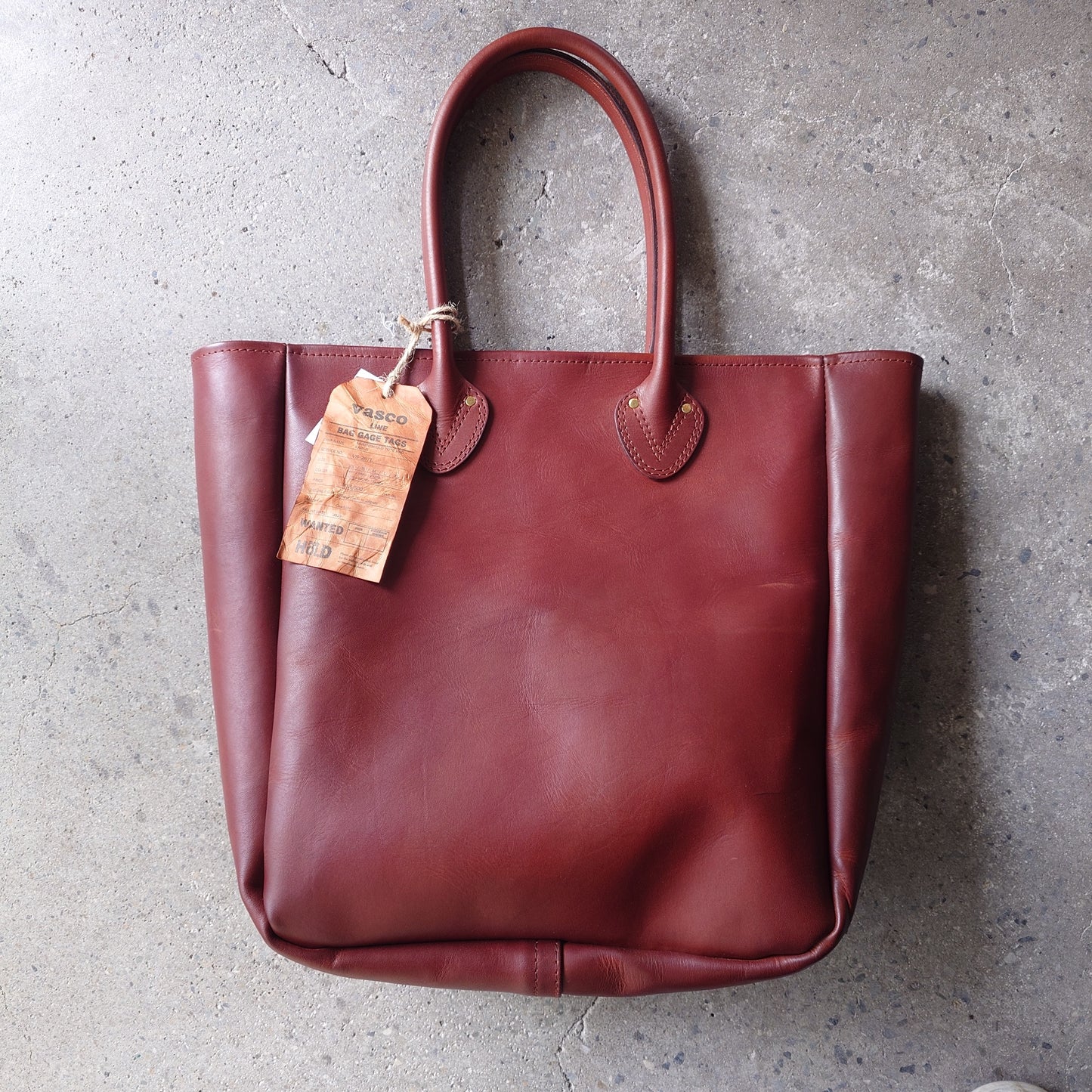 VASCO LEATHER OLD TOTE BAG-LARGE ヴァスコ　レザートートバッグ