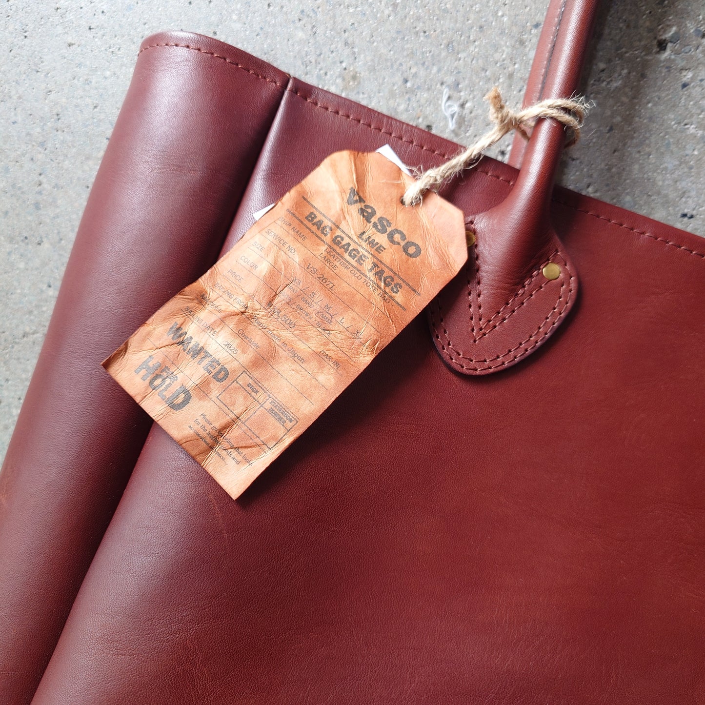 VASCO LEATHER OLD TOTE BAG-MIDIUM　ヴァスコ　レザートートバッグ