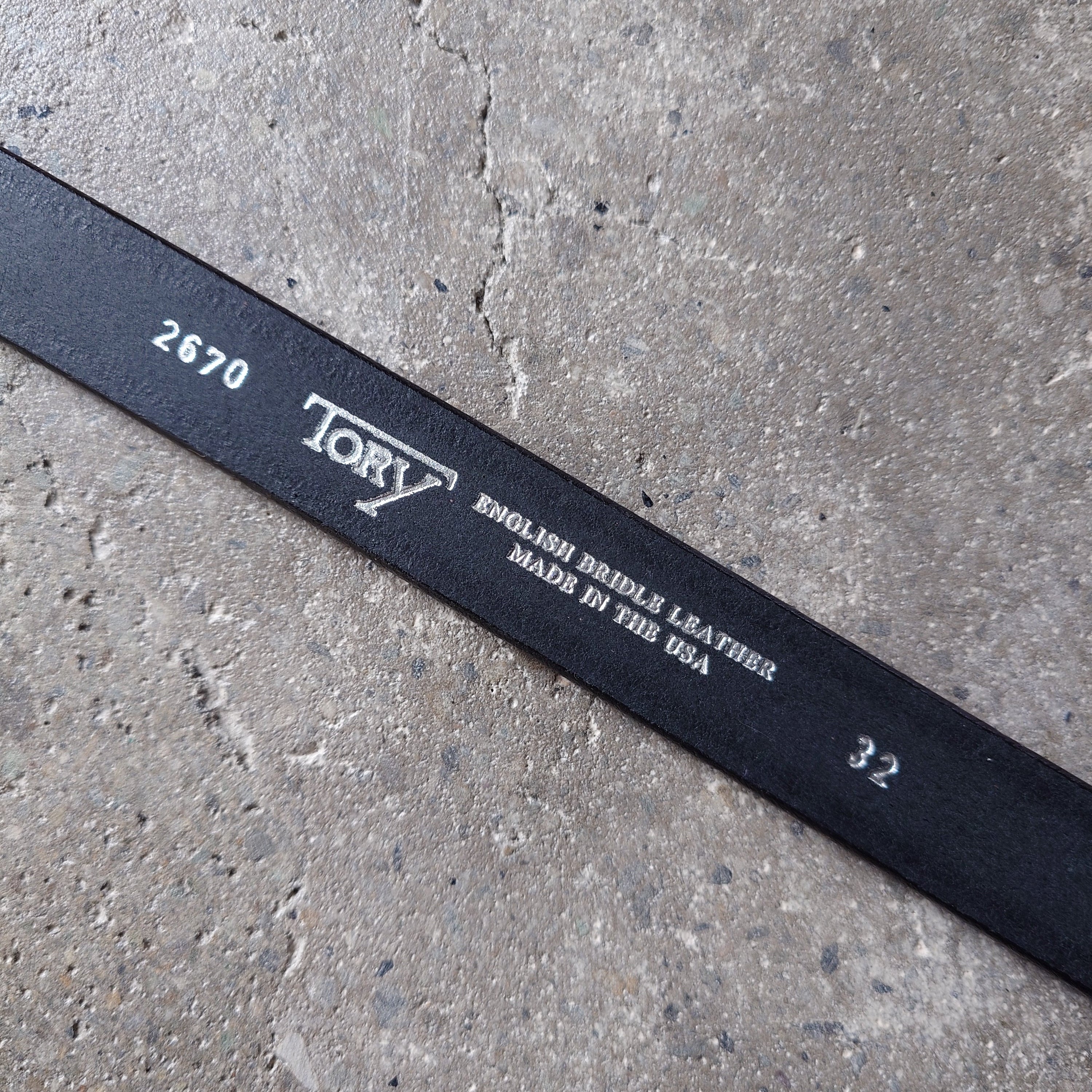 TORY LEATHER FOOK BELT 2670 Made in USA トリーレザーベルト フック