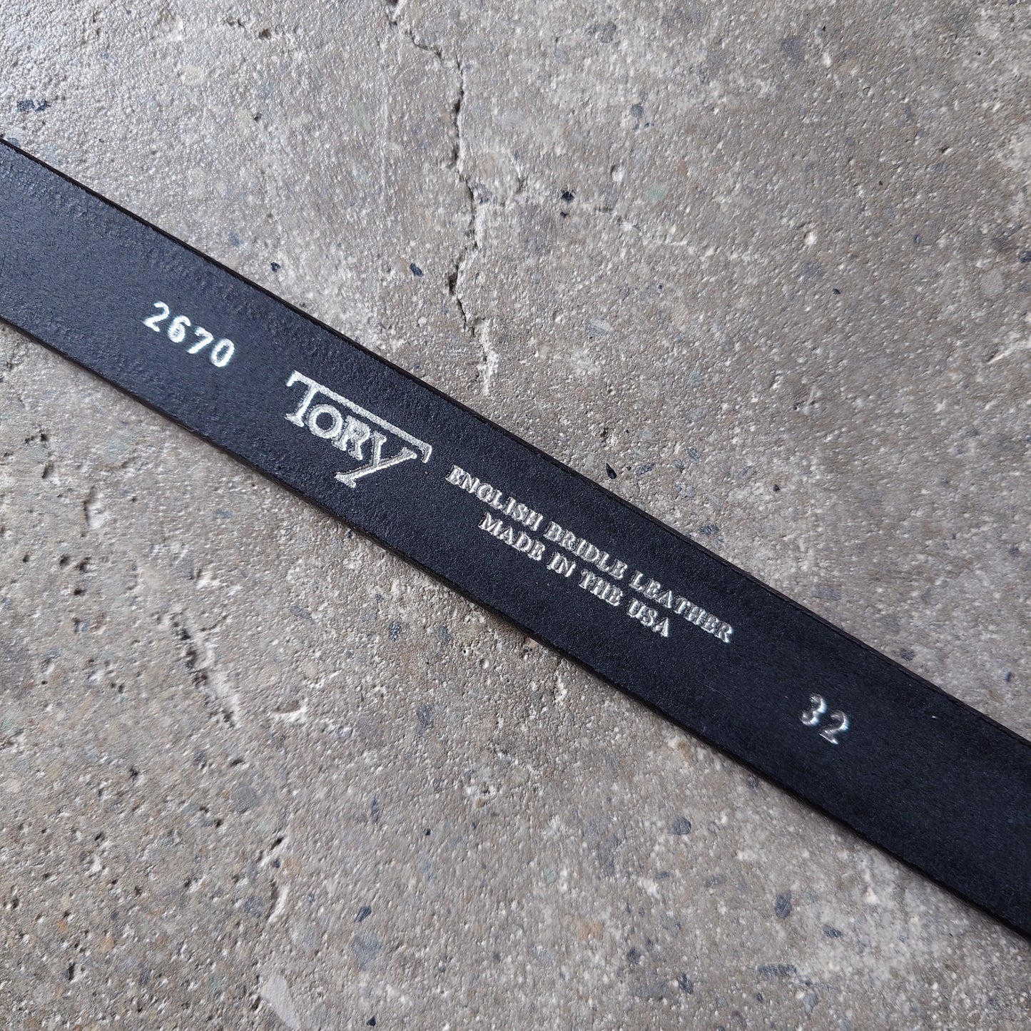 TORY LEATHER FOOK BELT 2670 Made in USA  トリーレザーベルト　フックベルト