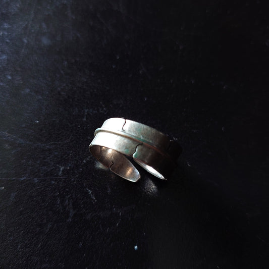 MICHAEL KIRK NAVAJO Feather ring silver #12