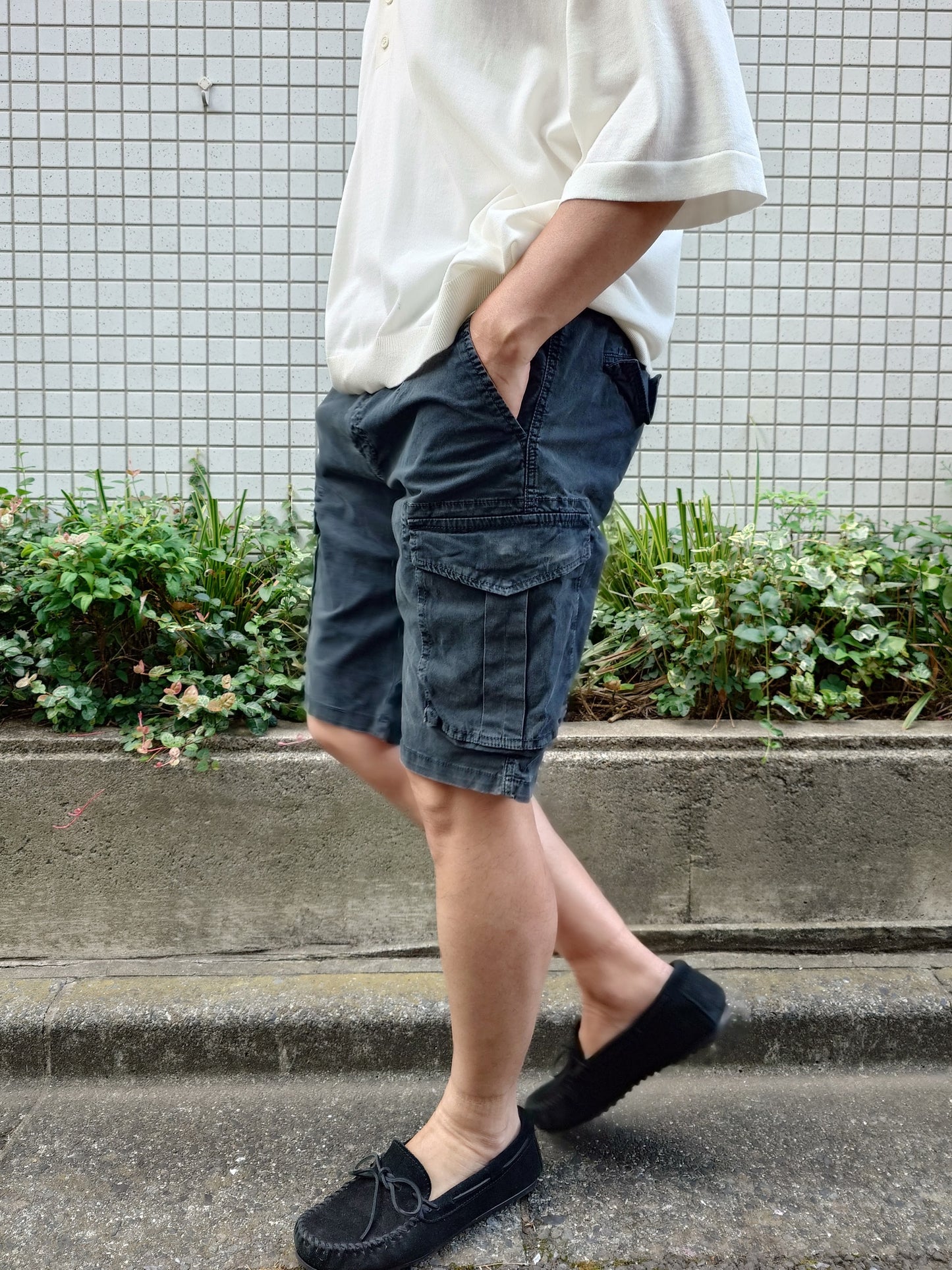 Y CHROMOSOME cargo shorts fade w38