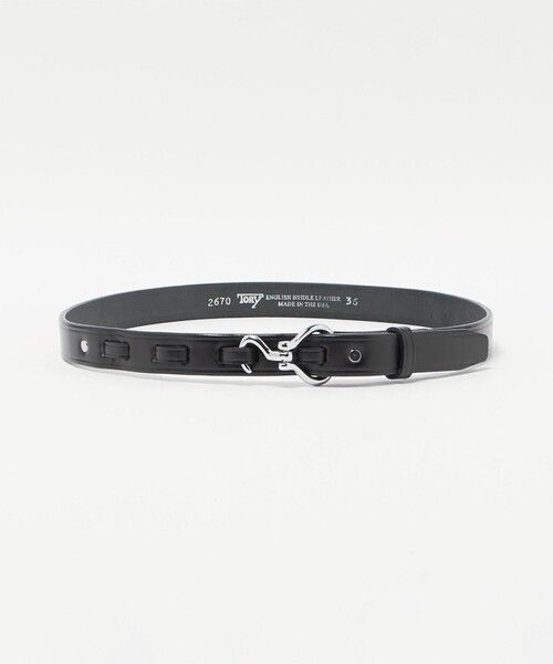 TORY Leather 2670 ベルト ブラック 34 TORY LEATHER FOOK BELT 2670 Made in USA トリーレザーベルト フック
