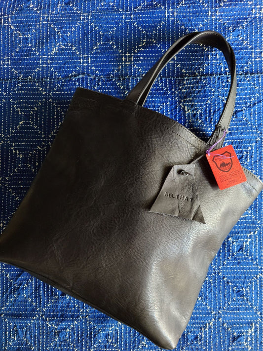ALLTHAT Leather tote bag BLACK  made in JAPAN 栃木レザー