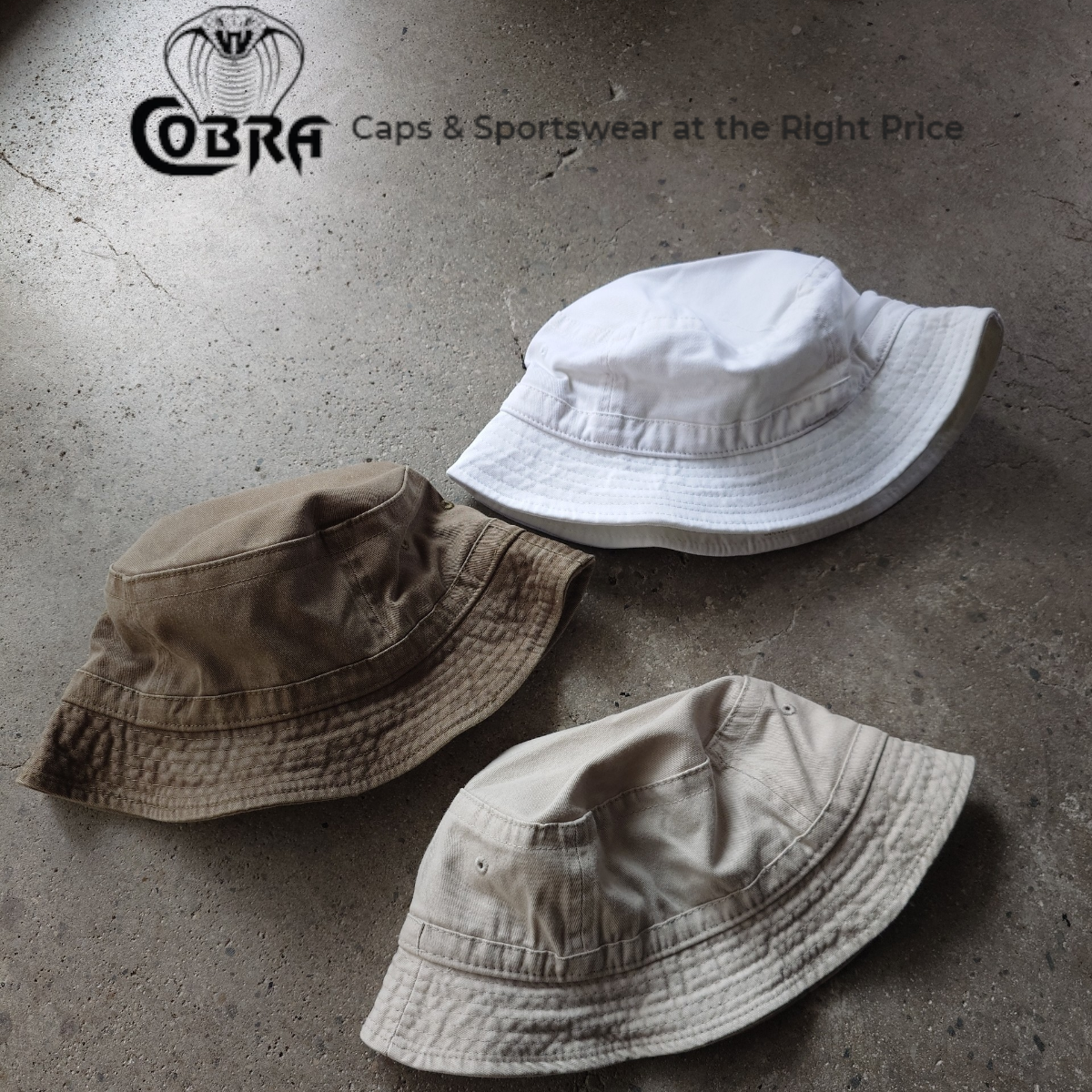 COBRA HAT USA bucket hat cotton washed