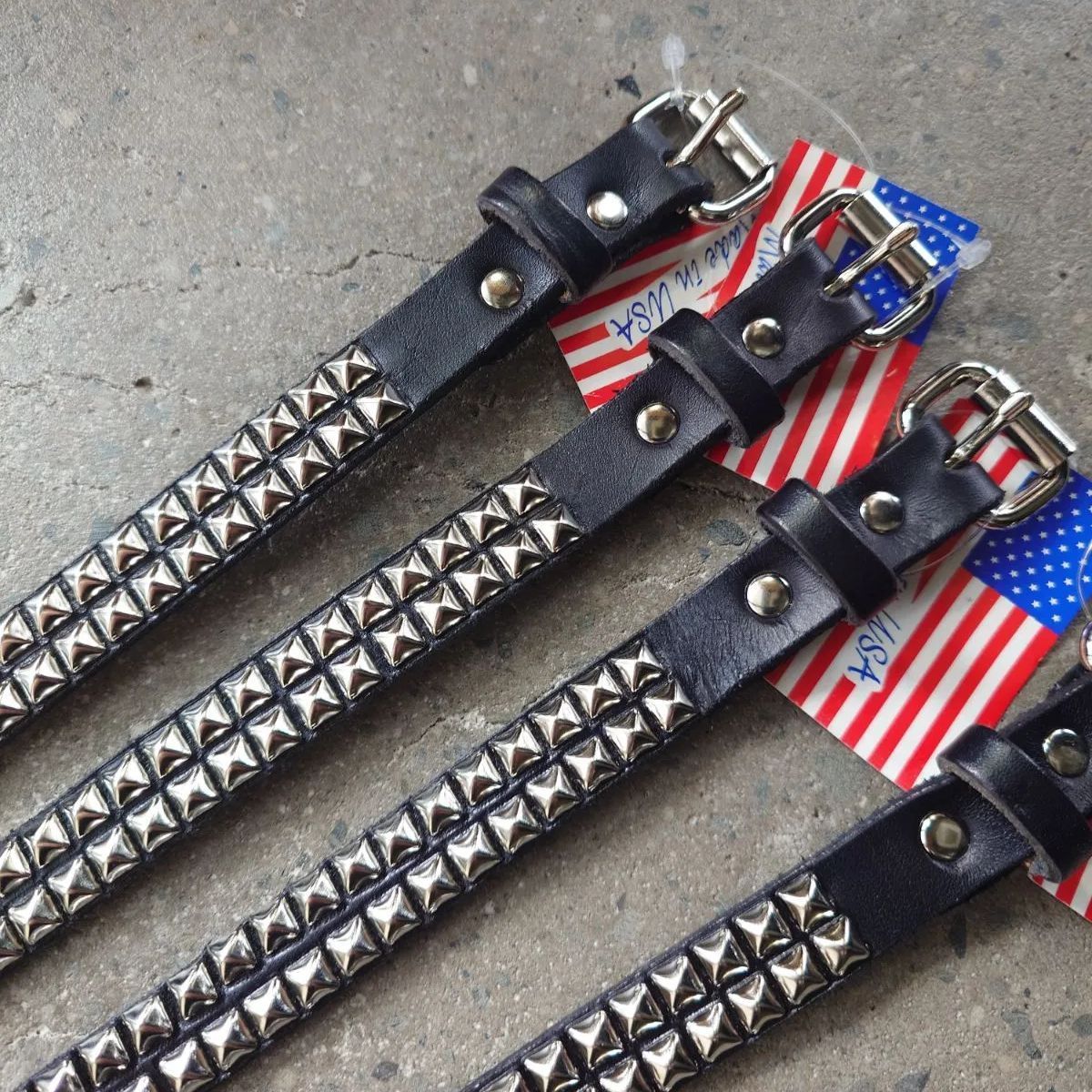 Brackney Leather 2ROW STUDS BELT Made in USA