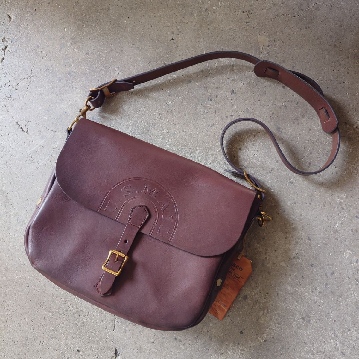 VASCO LEATHER POSTMAN SHOULDER BAG -REGULAR (USMAIL) 本革レザーショルダーバッグ　日本製ハンドメイド