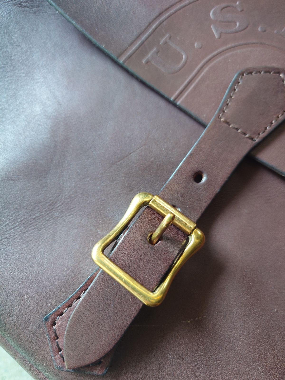 VASCO LEATHER POSTMAN SHOULDER BAG -REGULAR (USMAIL) 本革レザーショルダーバッグ　日本製ハンドメイド