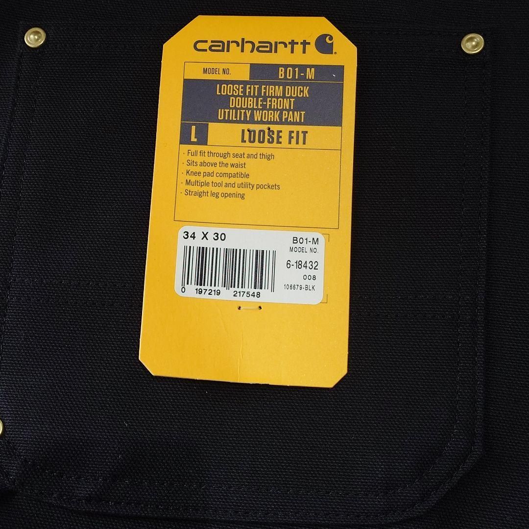 デッドストック　アメリカ製 CARHARTT DOUBLE KNEE WORK PANTS カーハートダブルニーワークパンツ　アメリカ製　デッドストック　デトロイト　ブラック