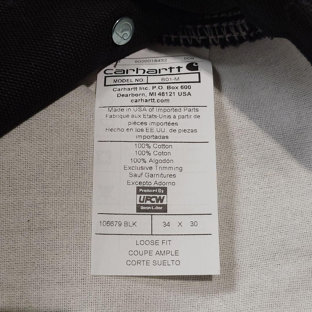 デッドストック　アメリカ製 CARHARTT DOUBLE KNEE WORK PANTS カーハートダブルニーワークパンツ　アメリカ製　デッドストック　デトロイト　ブラック