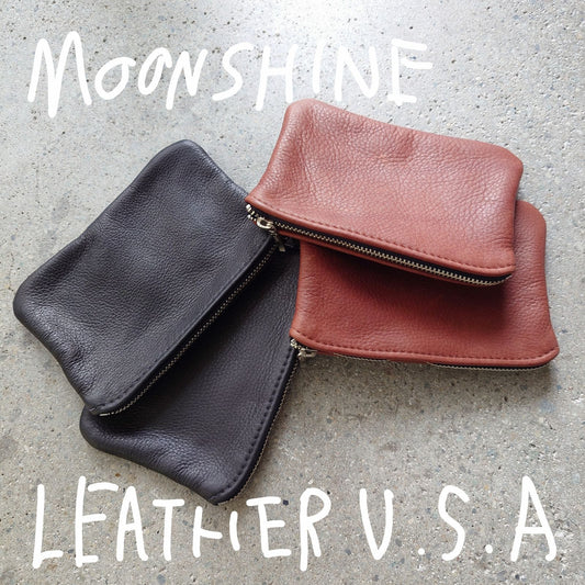 MOONSHINE LEATHER USA porch coin wallet 本革ポーチ　小銭入れ LARGE
