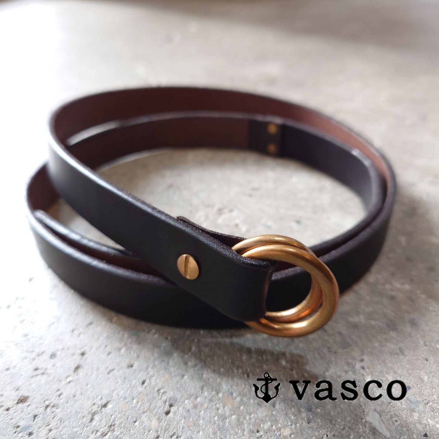VASCO "LEATHER RING BELT - NARROW"　VS-601　日本製　リングベルト　本革ベルト