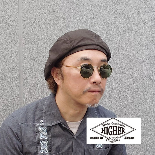 HIGHER PANAMA CLOTH WIDE BERET パナマクロスワイドベレー 日本製