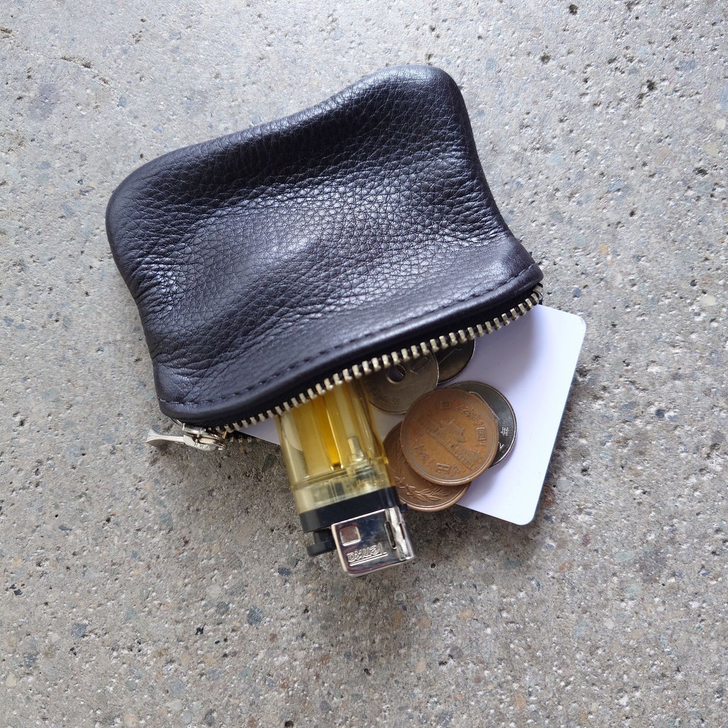 MOONSHINE LEATHER USA porch coin wallet 本革ポーチ　小銭入れ SMALL