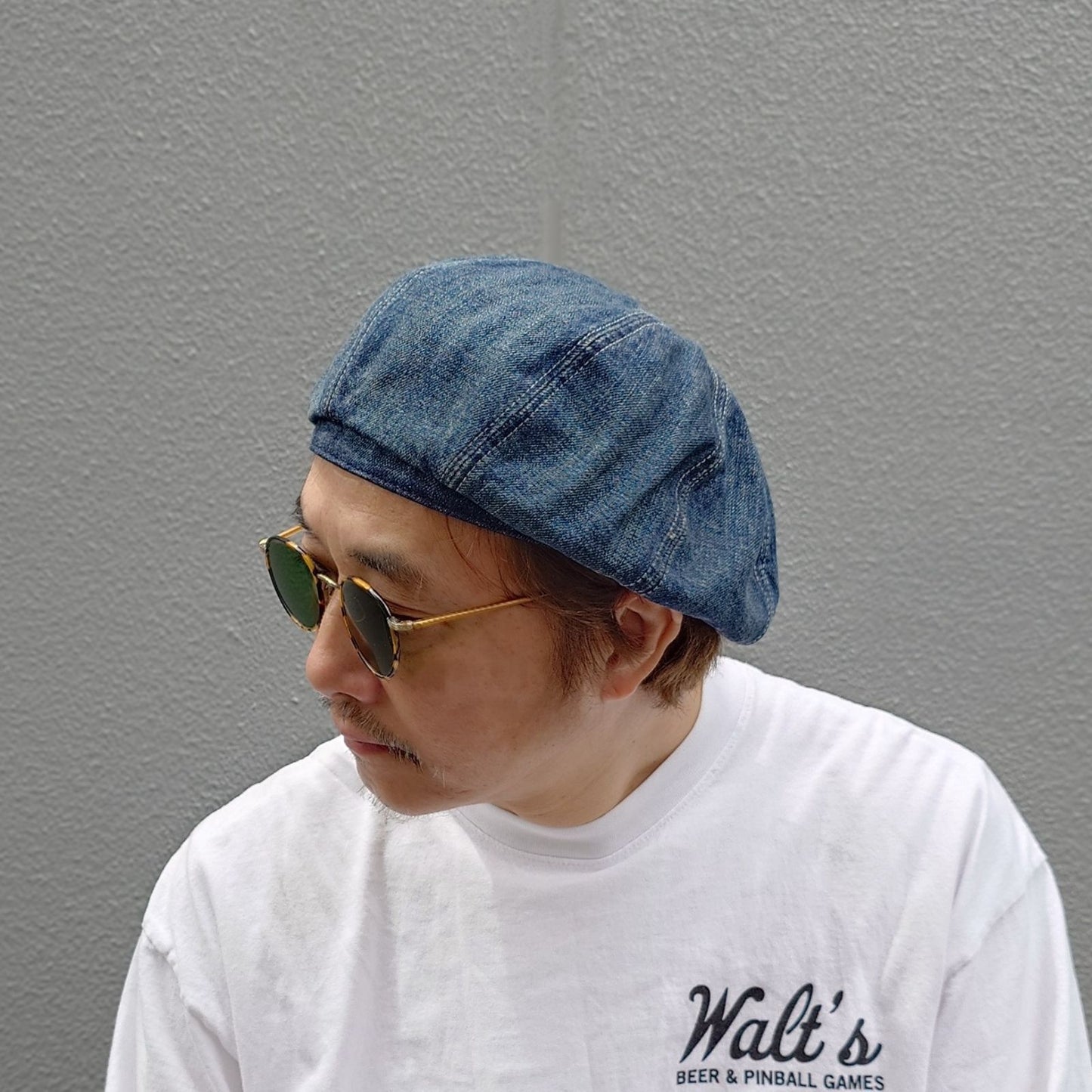 HIGHER DENIM WIDE BERET デニムワイドベレー ビンテージウォッシュ　日本製