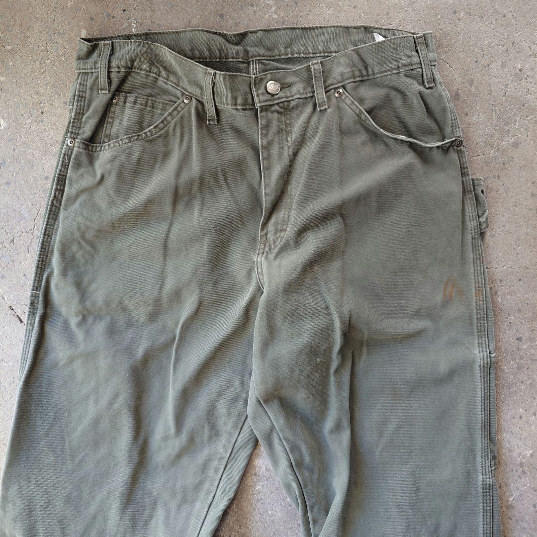 dickies work pantsディッキーズ　海外使用　キャンバス　ワークパンツ　ダメージ　ボロ　W34