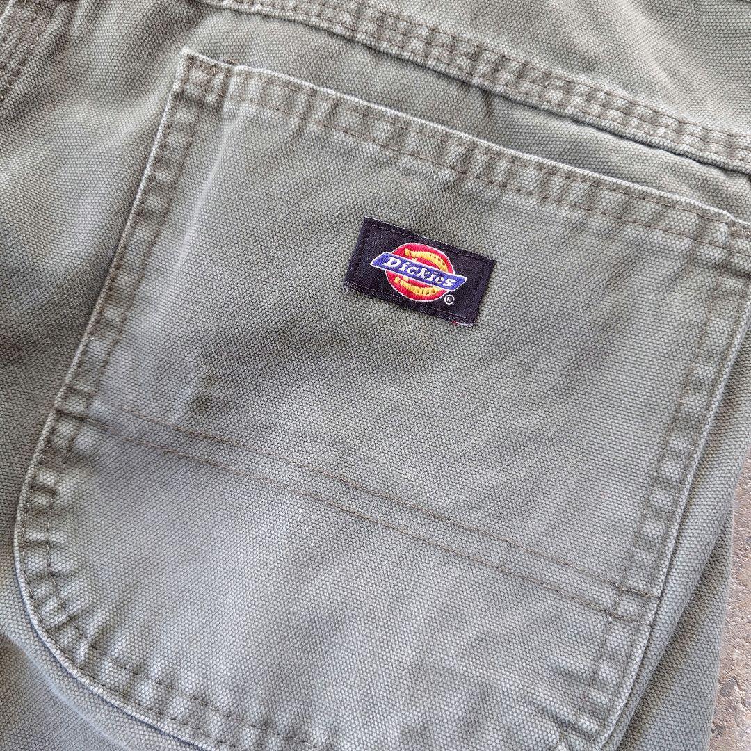 dickies work pantsディッキーズ　海外使用　キャンバス　ワークパンツ　ダメージ　ボロ　W34