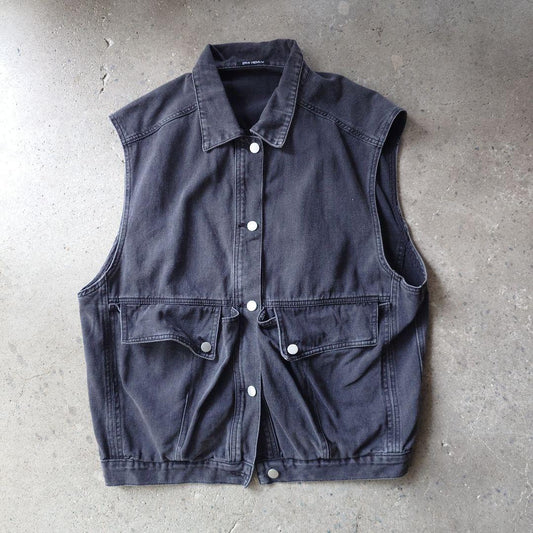 Used black jeans Denim Vest