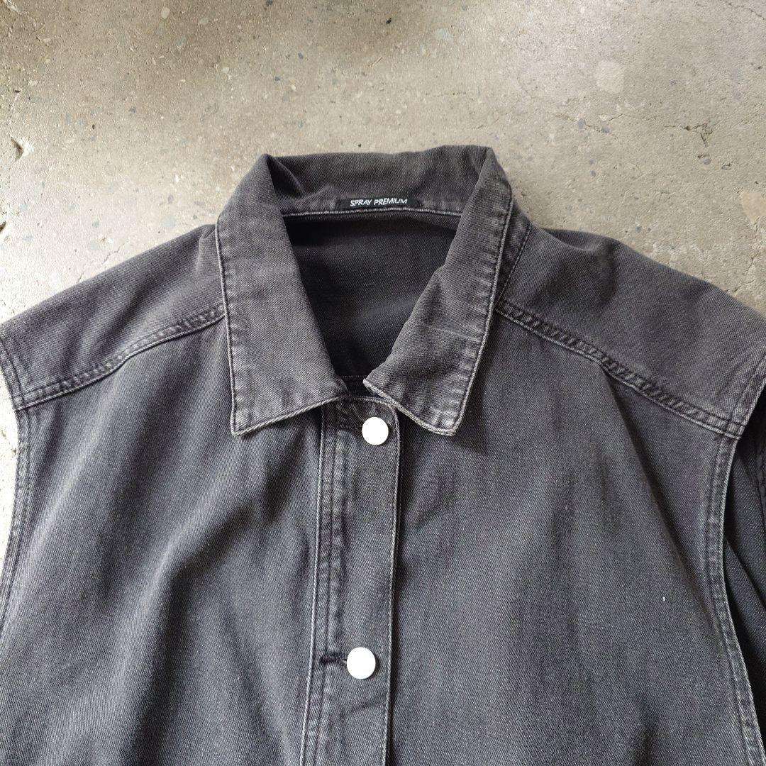 Used black jeans Denim Vest