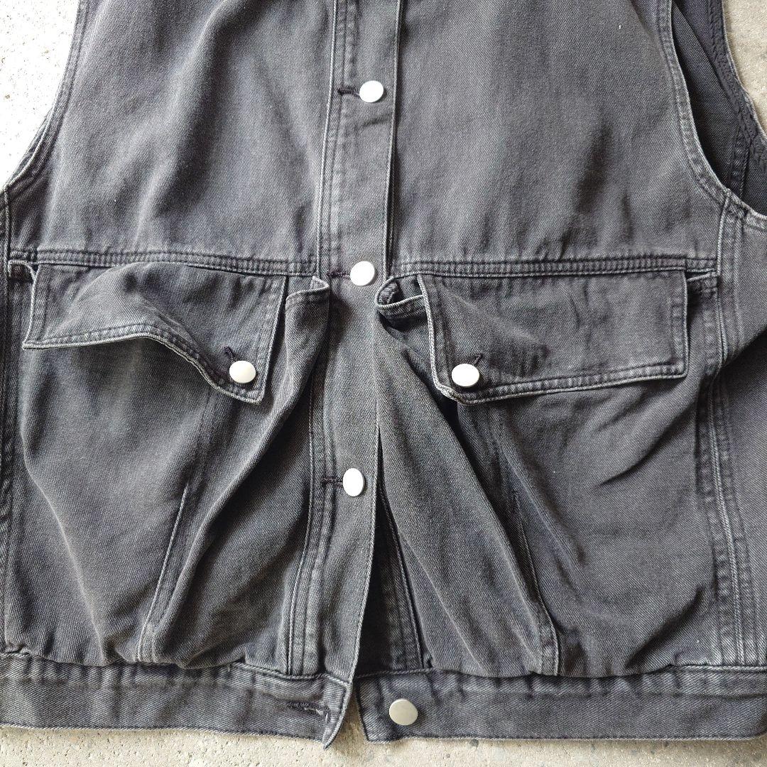 Used black jeans Denim Vest