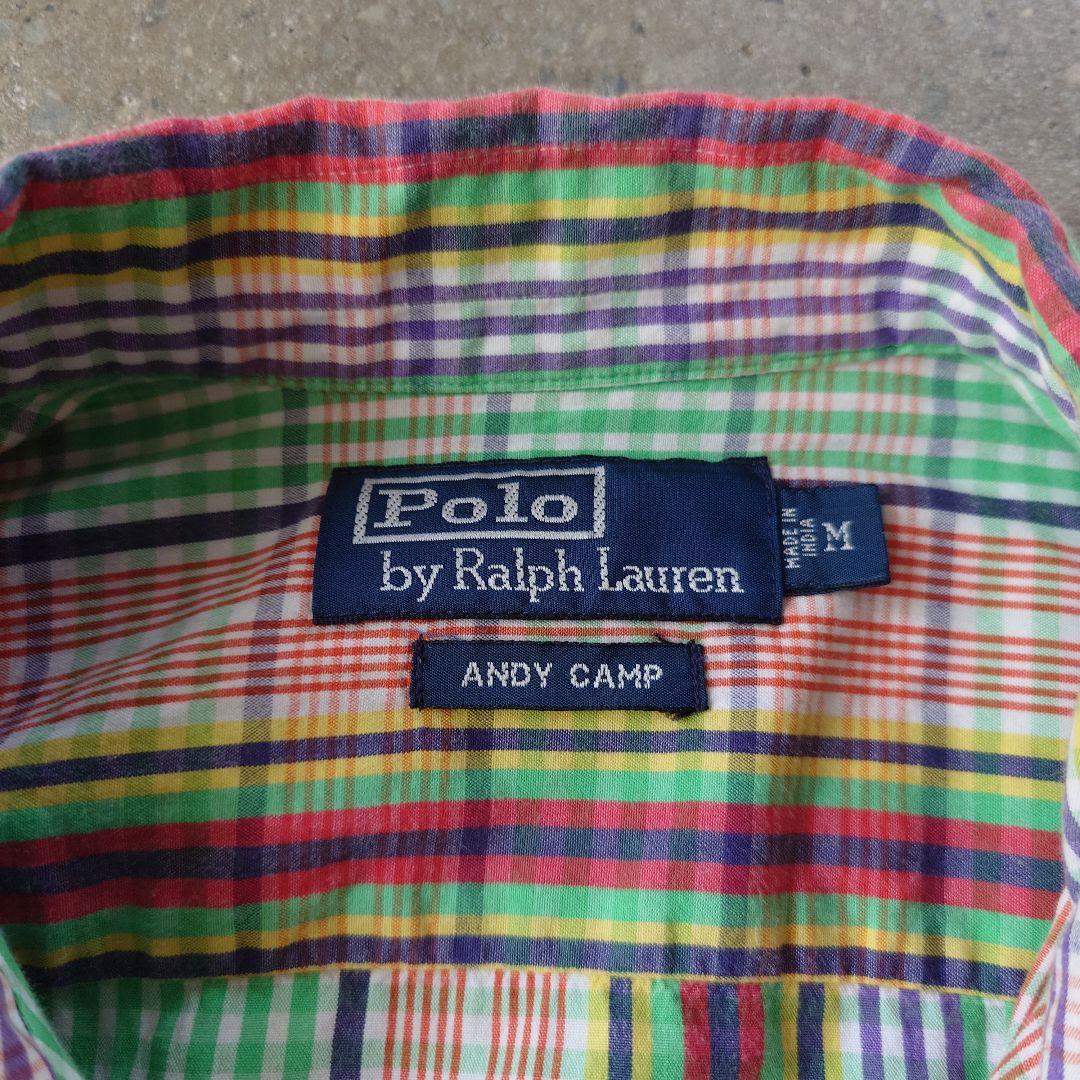 90s POLORALPHALUREN Andy camp open collar shirts M