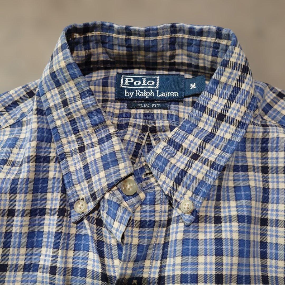 poloralphlauren SLIM check shirts M