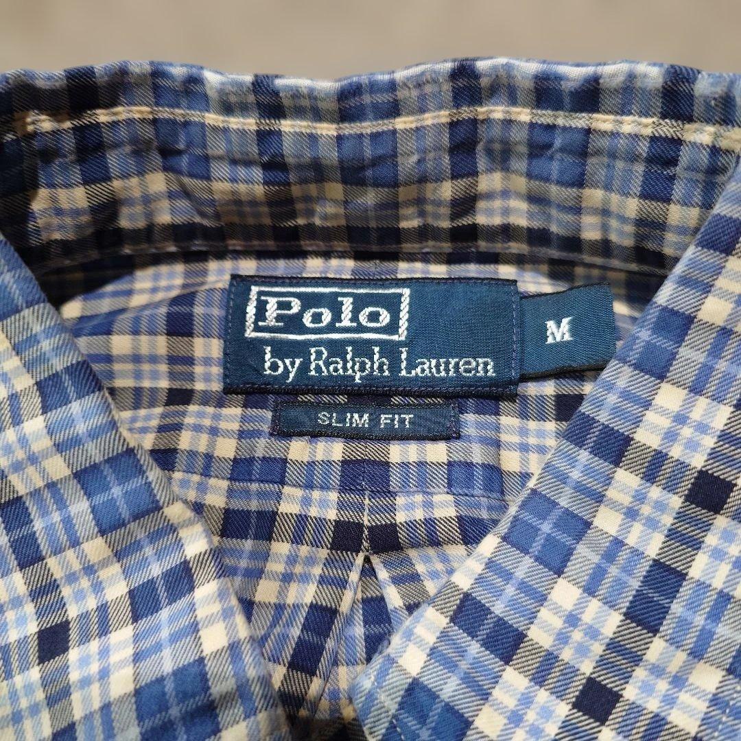 poloralphlauren SLIM check shirts M
