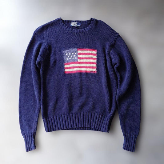 poloralphlauren cotton knit american flag 150