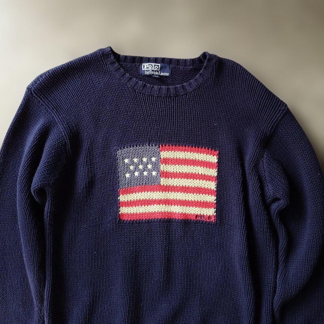poloralphlauren cotton knit american flag 150