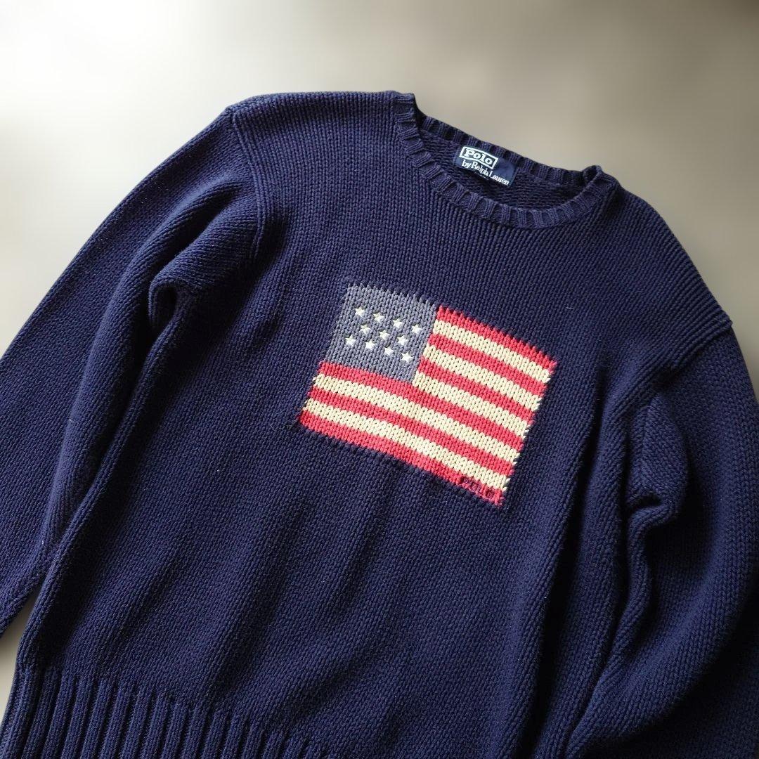 poloralphlauren cotton knit american flag 150
