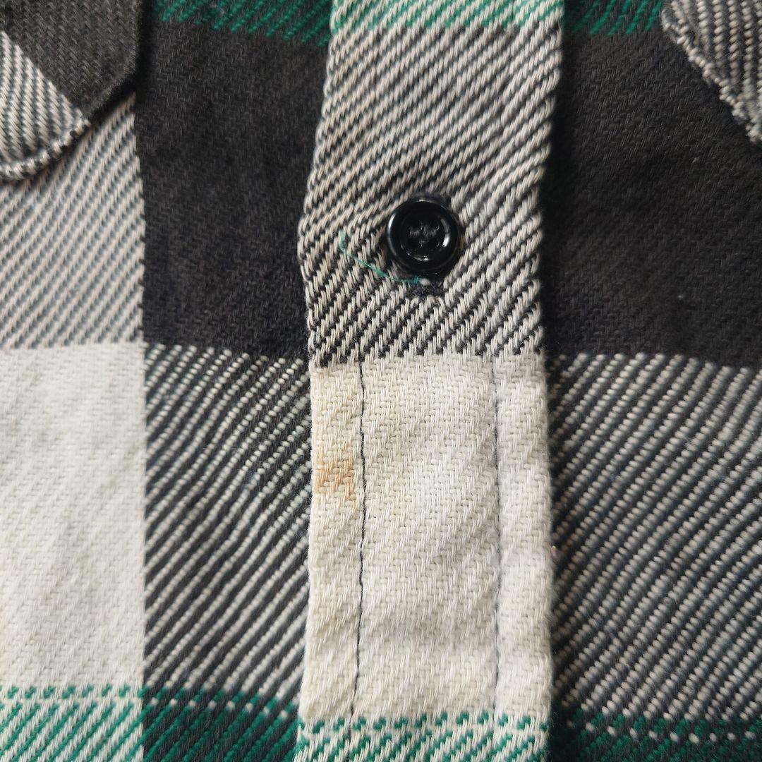 70s Mr. Leggs block check flannel shirts L