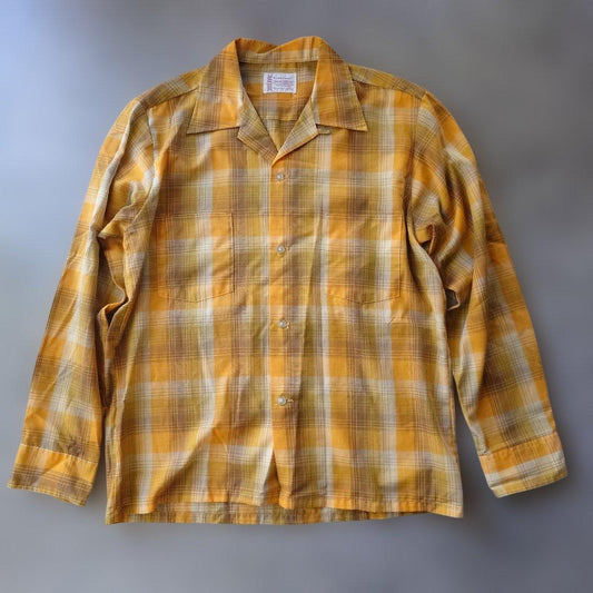 60s towncraft open collar shirts M