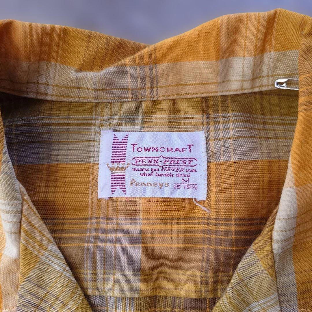 60s towncraft open collar shirts M