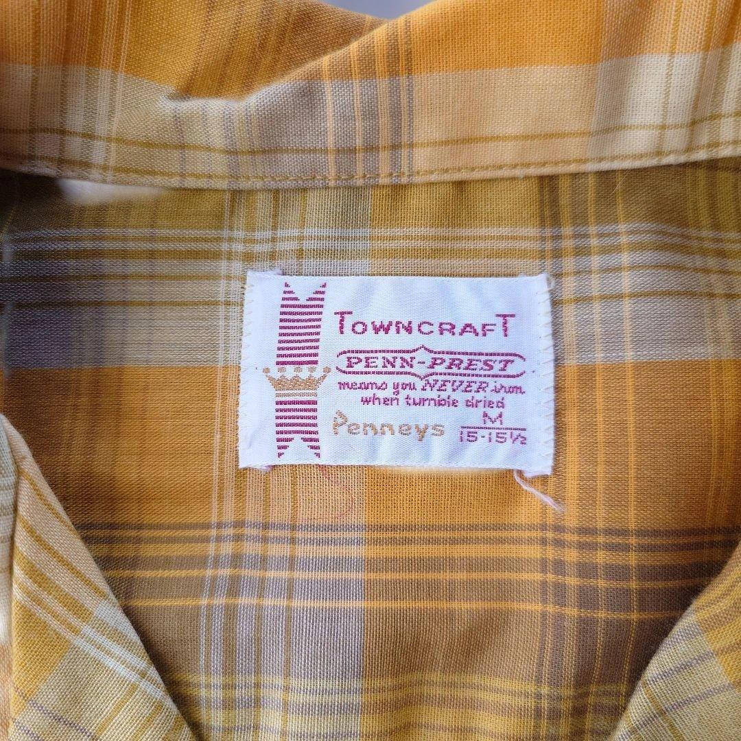 60s towncraft open collar shirts M
