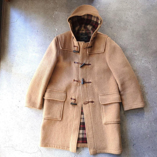 80's gloverall dufflecoat made in england 38 グローバーオール　80年代　黒タグ　ダッフルコート　キャメル