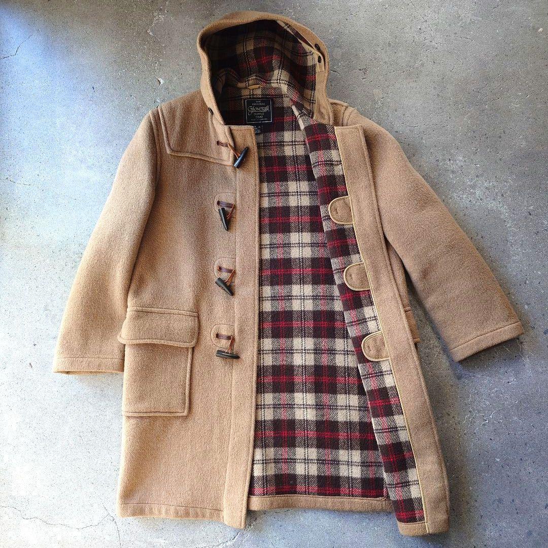 80's gloverall dufflecoat made in england 38 グローバーオール　80年代　黒タグ　ダッフルコート　キャメル
