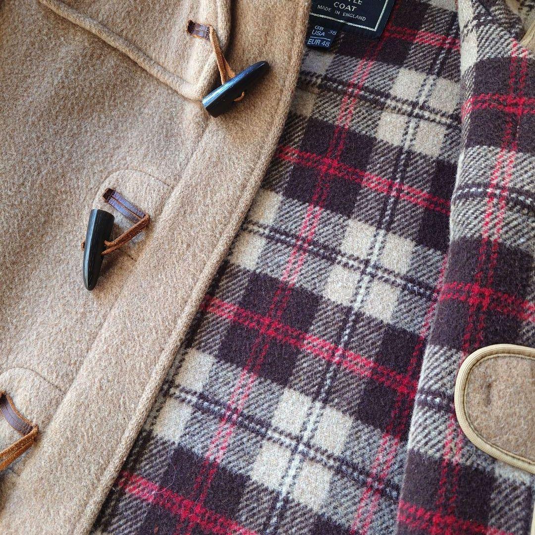 80's gloverall dufflecoat made in england 38 グローバーオール　80年代　黒タグ　ダッフルコート　キャメル