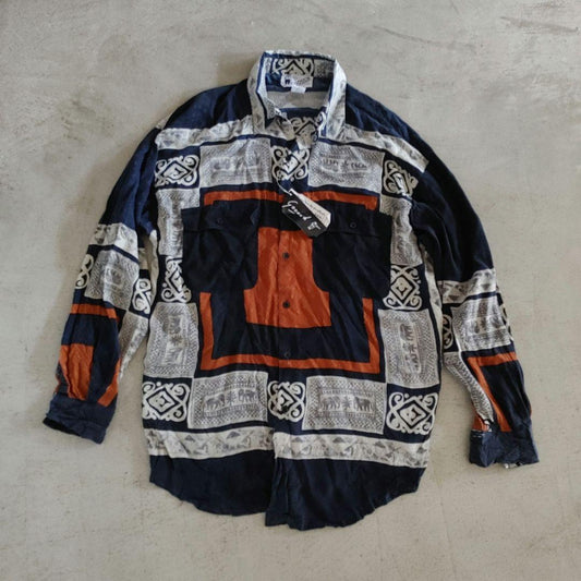 GOOUCH 80S deadstock silk shirts L