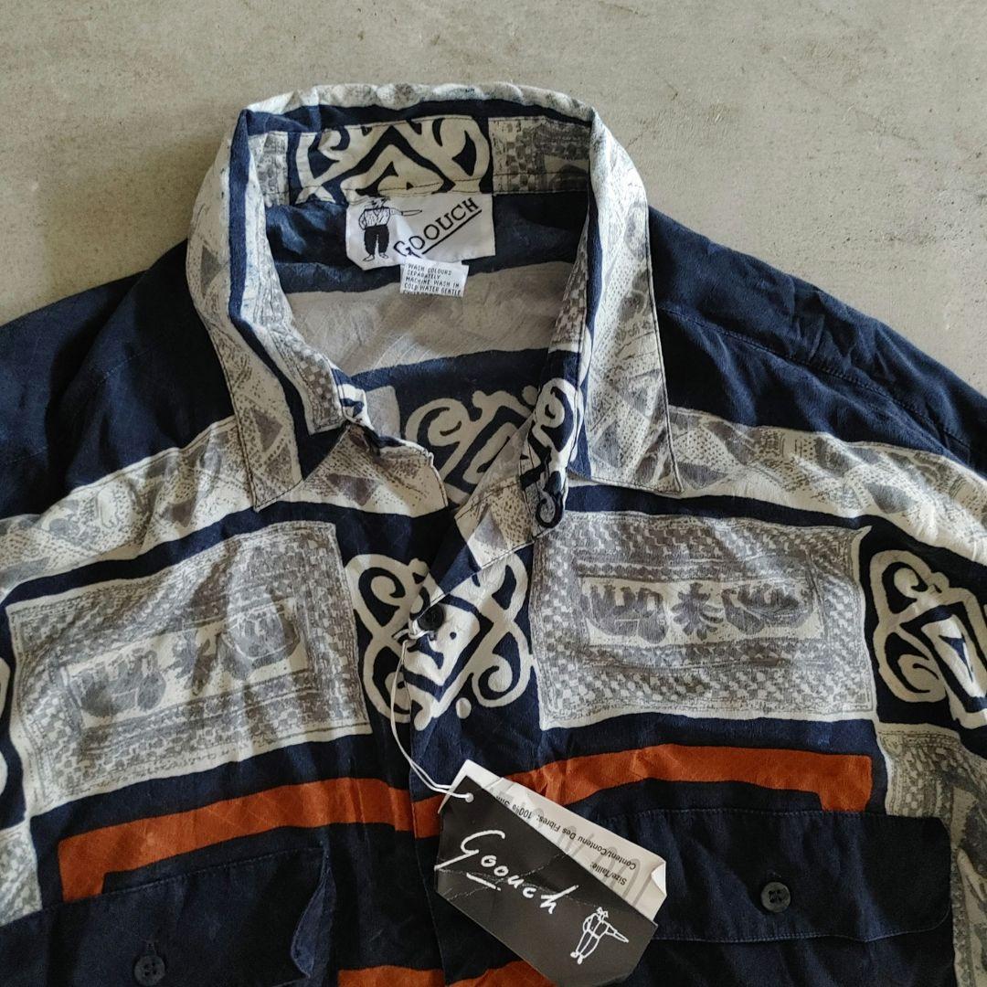 GOOUCH 80S deadstock silk shirts L